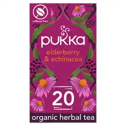 Tesco Pukka Elderberry & Echinacea Organic 20 Tea Bags 40G offer