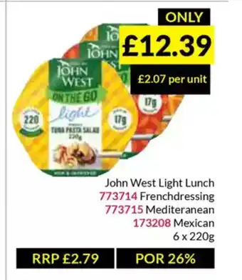 Musgrave MarketPlace John West Light Lunch offer