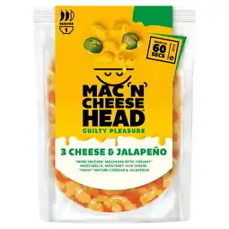 Tesco Mac 'N' Cheese Head Macaroni 3 Cheese & Jalapeno 200g offer