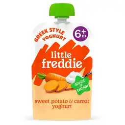 Tesco Little Freddie Organic Sweet Potato & Carrot Greek Style Yogurt 100G offer