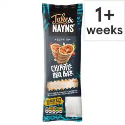 Tesco Jake & Nayns Chipotle Bbq Pork Burrito 185G offer