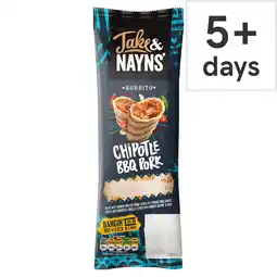 Tesco Jake & Nayns Chipotle Bbq Pork Burrito 185G offer