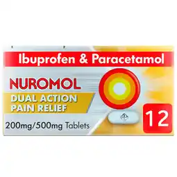 Tesco Nuromol Dual Action Pain Relief Tablets - Ibuprofen, Paracetamol 12s offer