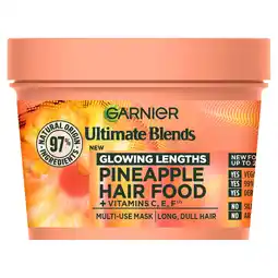 Tesco Garnier Ultimate Blends Hair Food Pineapple 3In1 Mask 400ml offer