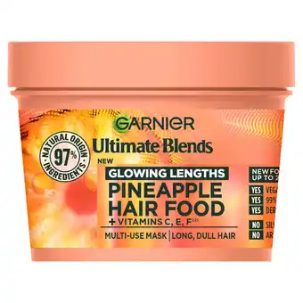 Tesco Garnier Ultimate Blends Hair Food Pineapple 3In1 Mask 400ml offer