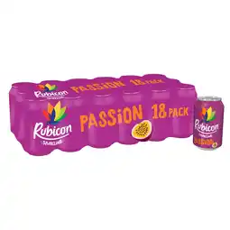 Tesco Rubicon Sparkling Passion Fruit Juice 18x330ml offer