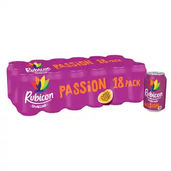 Tesco Rubicon Sparkling Passion Fruit Juice 18x330ml offer