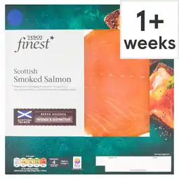 Tesco Tesco Finest Intense and Mesquite Scottish Smoked Salmon 100g offer