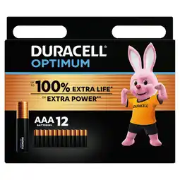 Tesco Duracell Optimum AAA 12 Pack offer