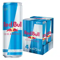 Tesco Red Bull Sugar Free Energy Drink 4 x 473ml offer