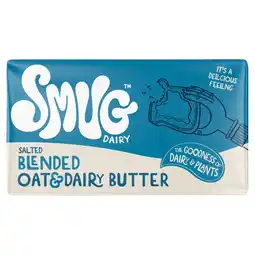 Tesco Smug Salted Blended Oat and Dairy Butter 200g offer