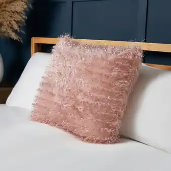 Tesco BHS Pollyanna Knitted Cushion, Pink offer