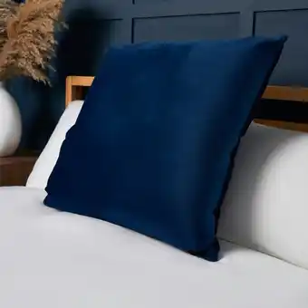 Tesco BHS Velour Cushion, Navy offer