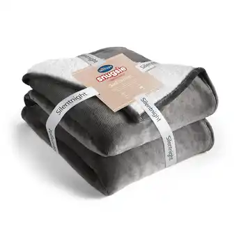 Tesco Silentnight Snugsie Giant Blanket, Sherpa Fleece Lined, Charcoal, 240 x 180 cm offer