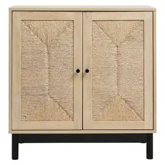 Tesco Living and Home Wooden Sideboard with Woven Rattan Doors offer