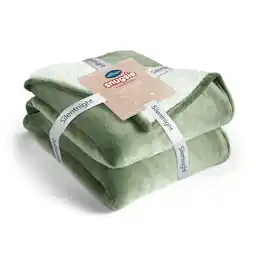 Tesco Silentnight Snugsie Giant Blanket, Sherpa Fleece Lined, Green, 240 x 180 cm offer