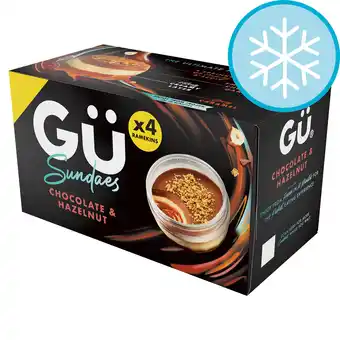 Tesco Gu Frozen Caramel, Chocolate & Hazelnut Sundae 4 x 79g offer