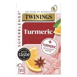 Tesco Twinings Superblends Turmeric With Orange & Star Anise x20 Tea Bags 40g offer