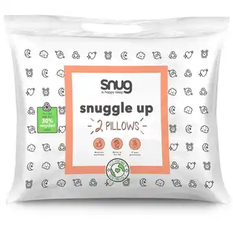 Tesco Snug Snuggle Up Bed Pillows, 2 Pack offer