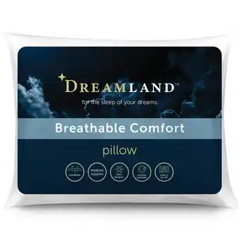 Tesco Dreamland Breathable Comfort Bed Pillows - 2 Pack offer