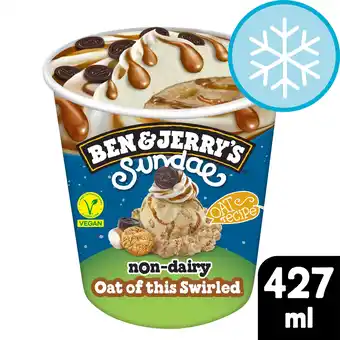 Tesco Ben & Jerry's Sundae Oat Of This Swirled Non Dairy Ice Cream Tub 427ml offer