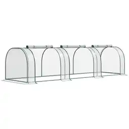 Tesco Outsunny PVC Tunnel Greenhouse Plant Grow House Steel Frame for Garden offer