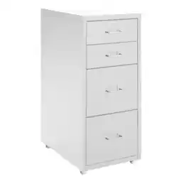 Tesco Living and Home Vertical File Cabinet with 4 Drawers - White offer