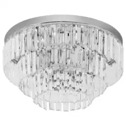 Tesco HOMCOM Crystal Chandelier Flush Mount Ceilings Lighting Fixture offer