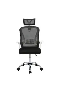 Tesco Living and Home Swivel Office Chair with Adjustable Headrest - White offer