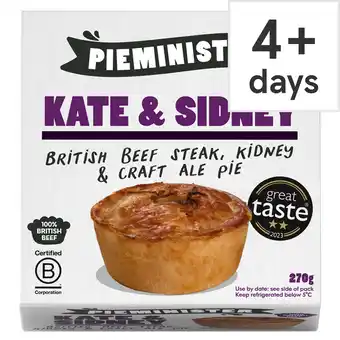 Tesco Pieminister Kate & Sidney Steak, Kidney & Craft Ale Pie 270g offer