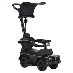 Tesco HOMCOM Benz G350 Ride-on Sliding Car Floor Slider Stroller Kids Black offer