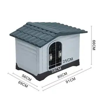 Tesco Living and Home Large Dog Kennel Outdoor Indoor Pet Plastic Garden House offer