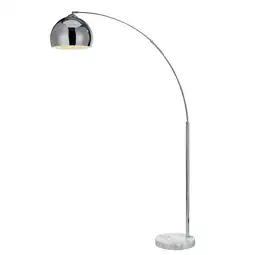 Tesco Teamson Home Arquer 66.93in Arc Floor Lamp with Faux Marble Base, Chrome offer