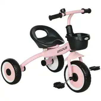 Tesco AIYAPLAY Trike W/ Adjustable Seat Basket, Kids Tricycle for 2-5 Years Old, Pink offer