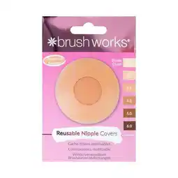 Tesco Brushworks Reusable Silicone Nipple Covers Shade 3.0 - Caramel offer