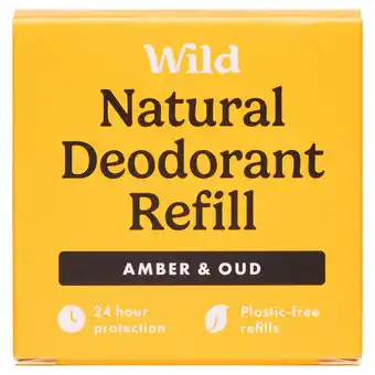 Tesco Wild Natural Deodorant Refill Amber & Oud 40g offer