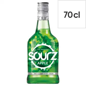 Tesco Sourz Green Apple Liqueur 70cl offer