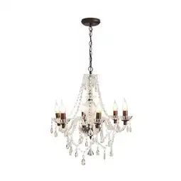 Tesco BHS Darlia 6 Light Pendant, Bronze offer