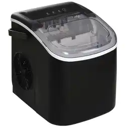 Tesco HOMCOM Ice Maker w/ Ice Scoop Basket 12Kg in 24 Hrs 9 Cubes Ready offer