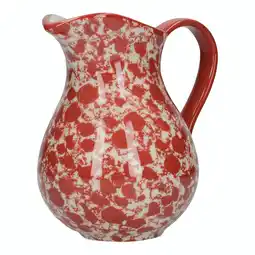 Tesco London Pottery Large Red Decorative Ceramic Water Jug offer