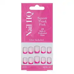 Tesco Nail HQ Square Think Pink Nails offer