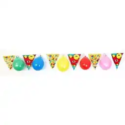 Tesco Party Bunting With 10 Hanging Balloons - 4m offer