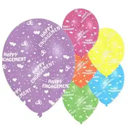 Tesco Engagement Assorted Latex Balloons 28cm / 11 in - Pack of 6 offer