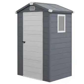 Tesco Outsunny 4 x 3ft Garden Shed Storage with Foundation Kit and Vents offer