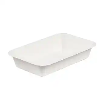 Tesco White Compostable Bagasse Deep Takeaway Trays 22cm - Pack of 125 offer