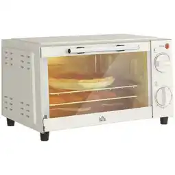 Tesco HOMCOM Mini Oven 9L Countertop Electric Grill w/ Temp Timer Control offer