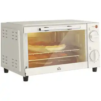 Tesco HOMCOM Mini Oven 9L Countertop Electric Grill w/ Temp Timer Control offer