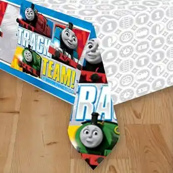 Tesco Thomas And Friends Plastic Tablecover 243cm x 137cm offer