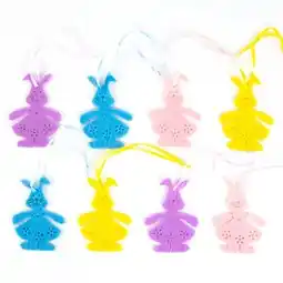 Tesco Easter Felt Bunnies Hanging Decorations - Pack of 8 offer