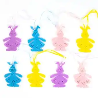 Tesco Easter Felt Bunnies Hanging Decorations - Pack of 8 offer